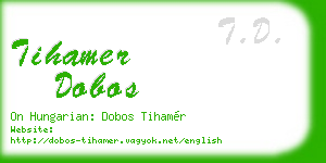 tihamer dobos business card